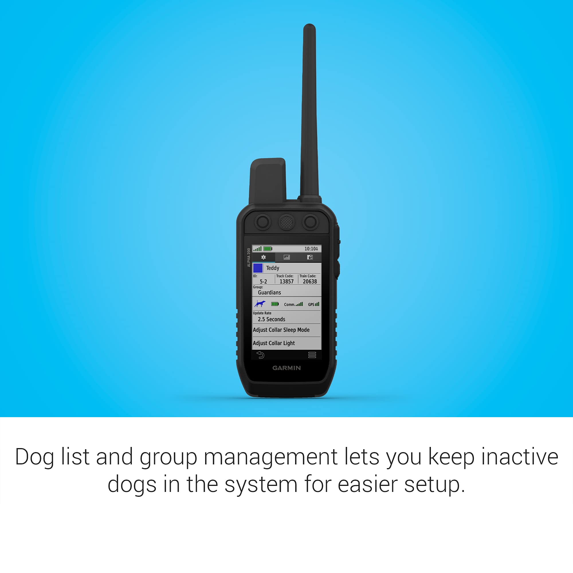 Garmin Alpha 200 Handheld, Simple, Accessible and Fast Tracking and Training for Your Dogs, Sunlight-readable 3.5