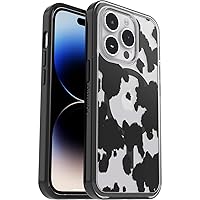 OtterBox iPhone 14 Pro (ONLY) Symmetry Series+ Case - COW PRINT, ultra-sleek, snaps to MagSafe, raised edges protect camera & screen