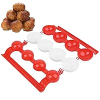 Stuffed Fish Meat Ball Mold,Meatball Maker, Kitchen Homemade Stuffed Meatballs Maker Home Cooking Tools for Fruits, Meatball, Cake, Ice Cream, Melon, 10.6x9.3x1.4in