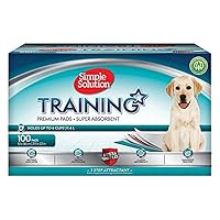 Simple Solution Absorbent Premium Dog and Puppy Training Pads -Pack of 100