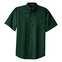 Port Authority Men's Short Sleeve Easy Care Shirt Dark Green/Navy