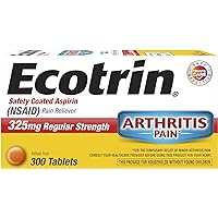 Regular Strength Safety Coated Aspirin | Arthritis Pain | 300 Tablets