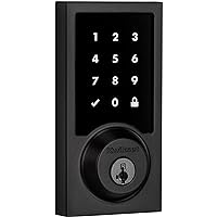 SmartCode 916 Z-Wave Smart Lock, Keyless Entry Ring Compatible Door Lock, Touchscreen Electronic Deadbolt, SmartKey Re-Key Security, Smart Hub Required, Contemporary Matte Black