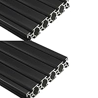 30150 Aluminum Extrusion T Slot 580mm Long Black 2 Pack, Extruded Aluminum Profile 30 Series European Standard Anodized Linear Rail for 3D Printer Parts and CNC DIY 30 x 150 22.83