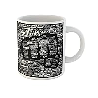 Coffee Mug Motivation Essence of Fighter Gym Word Kickboxing Athlete Karate 11 Oz Ceramic Tea Cup Mugs Best Gift Or Souvenir For Family Friends Coworkers