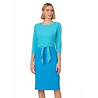 Adrianna Papell Women's Colorblock Tie Front Dress