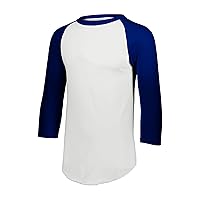 Augusta Sportswear mens Baseball Jersey 2.0 3 4 Sleeve, White/Navy, 3X-Large US