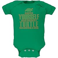Always Be Yourself Turtle Green Soft Infant Bodysuit