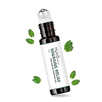 Migraine Relief Roll-On, Made with Peppermint, Lavender, Eucalyptus, & Other Aromatherapy Essential Oils, for Headaches, Body Pain, and Sore Muscles, No Fillers, 10 ml