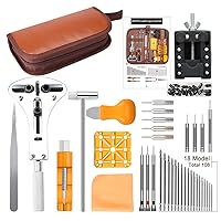 DIY Watch Repair Tool Kit, Kingsdun 168 in 1 Watches Band Strap Link Pins Battery Remover Replacement Adjustment Repair Tools Kits with Carrying Case & Manual