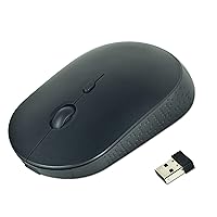 Wireless Mouse for Laptop, Slim 2.4G Optical Silent Computer Mouse with USB Receiver, 3 Levels DPI Cordless Mice for Chromebook PC Windows MacBook -Black