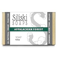 Simple Skincare by Siliski Soap, Hard, Gentle, Bath Soap, All Natural, Vegan and Palm Free - Appalachian Forest, 4.5 Oz