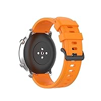 Replacement Silicone Official Strap for Samsung Galaxy Watch4 Classic 46 42mm/Watch 4 44 40mm Sport Band Wristband Bracelet Belt (Color : Orange, Size : Galaxy Watch 4 44mm)