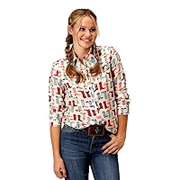 ROPER Western Shirt Womens Smile L/S Snap S Multi 03-050-0590-0454 MU