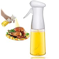 Qiangcui Oil Spray Bottle for Cooking Grilling, 210ml Olive Oil Sprayer, Vinegar Sprayer, Dressing Spray with Brush Portable, for Kitchen, Cooking, BBQ, Salad,Black (Color : White)
