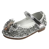 Princess Band Shoes Diamond Children Fashion Bottom Shoes Flat Bow Sequin Shoes Fashion Soft Bottom