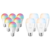 Sengled A19 Color 6PK Bundle with A19 4PK, Work with Alexa, Google Home, SmartThings, Zigbee, Hub Required