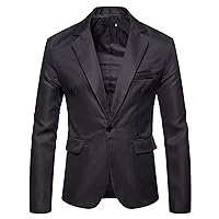 Men's Lightweight 1 Button Sport Coat Casual Solid Slim Fit Suit Jacket Notch Lapel Business Party Blazer