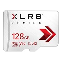 PNY XLR8 128GB Gaming Class 10 U3 V30 microSDXC Flash Memory Card - 100MB/s, Class 10, U3, V30, A2, 4K UHD, Full HD, UHS-I, micro SD