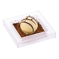 Restaurantware 2.5 x 2.5 Inch Dessert Plates 100 Disposable Appetizer Plates - For Cold Foods Clear Plastic Mini Serving Plates Serve Appetizers Or Desserts For Buffet Or Catered Events