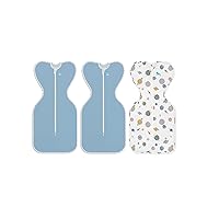 Love to Dream Swaddle UP Boy Bundle, Baby Sleep Sack, Self-Soothing Swaddles for Newborns, Improves Sleep, Snug Fit Helps Calm Startle Reflex, New Born Essentials for Baby, Blue Boy Lite Bundle Pack