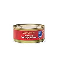 Wild Alaskan Sockeye Salmon, Traditional, 3.75 Oz Cans (Pack of 6)