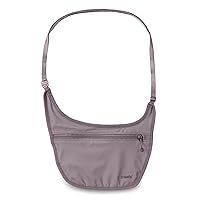 Pacsafe Coversafe S80 Hidden Undercover Travel Body Pouch for Women (Washable) - Stash Passport, Credit Cards and Money with Adjustable, Elastic Strap (Mauve Shadow), One Size