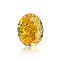 0.39 ct. GIA Certified Diamond, Oval Cut, FVOY - Fancy Vivid Orangy Yellow Color, SI1 Clarity Perfect To Set In Jewelry Ring Engagement Gift Rare