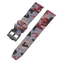 Camouflage Strap for Omega for Swatch MoonSwatch Curved End Silicone Rubber Bracelet Men Women Sport Watch Band Accessorie 20mm