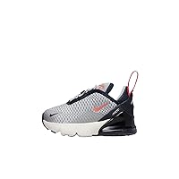Nike Air Max 270 Baby/Toddler Shoes (DD1646-028, Light Smoke Grey/Dark Obsidian/Phantom/Bright Crimson) Size 9