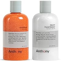 Anthony Glycolic Facial Cleanser, Normal to Oily Skin 8 Fl Oz Facial Scrub, 8 Fl Oz