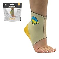 Tuli’s Cheetah Heel Cup with Compression Sleeve for Sever’s Disease and Heel Pain for Gymnasts and Dancers, Large