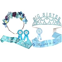 MEANT2TOBE I am going to be Big Sister, Daughter Get Promoted To Big Sisters Idea Gift Set,Big Sister Party supplies,Baby Shower Party Favors Decorations Gift for Girl and Boy