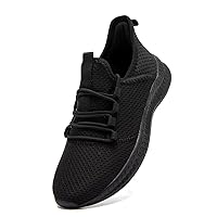 Tennis Shoes for Men Running Gym Sneakers Black 7.5