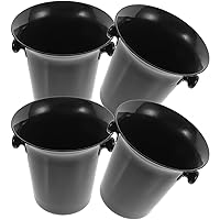 BESTOYARD Wine Spittoon, 4Pcs Black Wine Dump Buckets Bucket Spit Wine Barrel Cold Wine Barrels Beer Ice Bucket