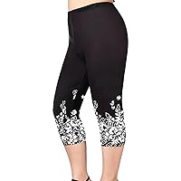 Women's Floral Print Buttock Lifting Slim High Sports Yoga Pants Capri Pants Yoga Hot Pants for Women