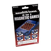 6-in-1 Travel Magnetic Games - Turn A Knob and A New Game Appears Multi Color ,5