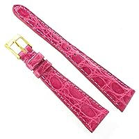20mm Morellato Pink Ladies Tapered Genuine Crocodile Stitched Watch Band