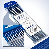 TIG Welding Tungsten Electrodes 10-Pack (Blue - 2% Lanthanated Tungsten (WL20/EWLa-2), 3/32