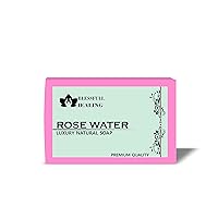 Luxury Rose Water Handmade Natural Soap Bars (125 Gram / 4.4 OZ) (Pack Of 1)