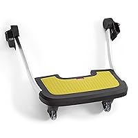 Diono Quantum Hop n Roll Buggy Board, Detachable Ride Along Stroller Platform Glider Board with Clip n Go System, Yellow