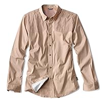 Orvis Long-Sleeve Featherweight Shooting Shirt - Breathable Button Up Shirt for Men with Ambidextrous Shooting Patches