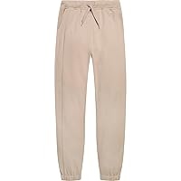 Nautica Girls' School Uniform Jogger Pants, Elastic Waistband with Drawstring Closure, Stretch Performance Fabric