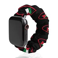 I Love Palestine Red Heart Watch Bands Compatible with IWatch Wristbands Replacement Elastic Strap