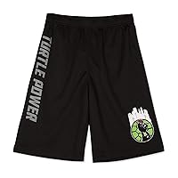 Nickelodeon Boys TMNT Turtle Power Athletic Workout Shorts