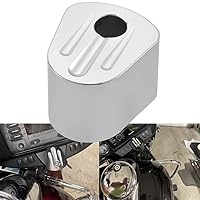 KATUR CNC Ignition Switch Cover Motorcycle CNC Accessory Chrome Edge Cut Billet Aluminum Compatible with Har-Ley Electra Street Glide 2006-2013 (Silver)