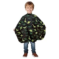 Kids Barber Cape For Boys Hair Cutting at Home, Salon or Barber Shop, Kids Hair Cutting Cape for Boys and Toddlers, Adjustable Neck with Plastic Snaps, Dinosaur Kids Barber Cape For Boys Hair Cutting at Home, Salon or Barber Shop, Kids Hair Cutting Cape for Boys and Toddlers, Adjustable Neck with Plastic Snaps, Dinosaur