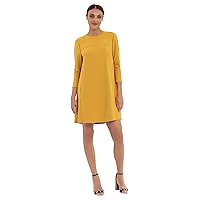 Donna Morgan Women's 3/4 Sleeve Tent Dress W/Pleat Color