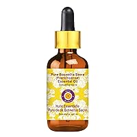 Deve Herbes Pure Boswellia Sacra (Frankincense) Essential Oil (Boswellia Sacra) with Glass Dropper Steam Distilled 50ml (1.69 oz)