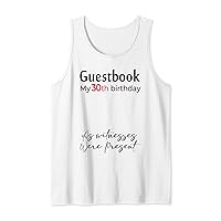 Guestbook My 30th Birthday Guestbook Guestlist Signature Tank Top